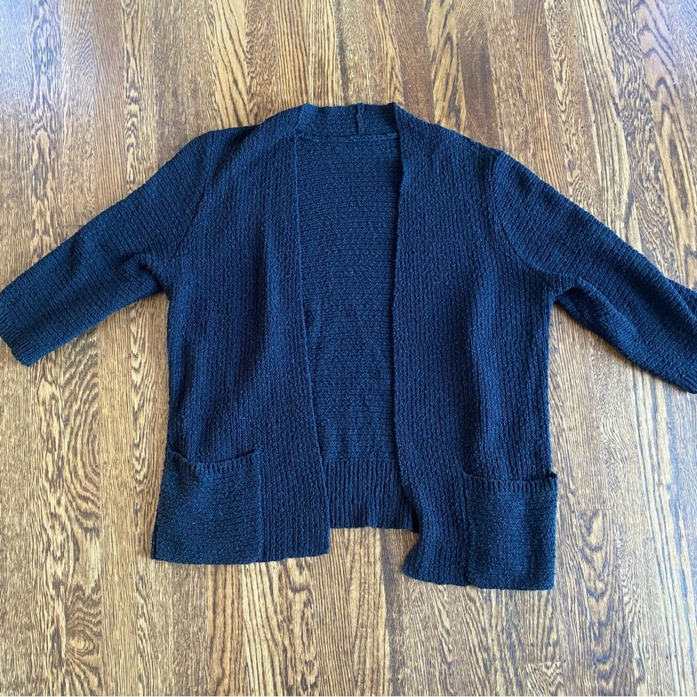 Cozy Black Knit Cardigan